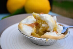 kidney friendly dessert lemon meringue pie on fork
