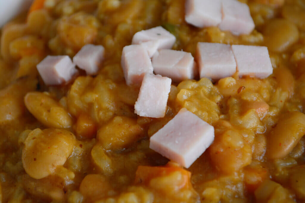 This beautiful kidney friendly ham and beans recipe is lower in potassium and sodium then traditional ham and beans.
