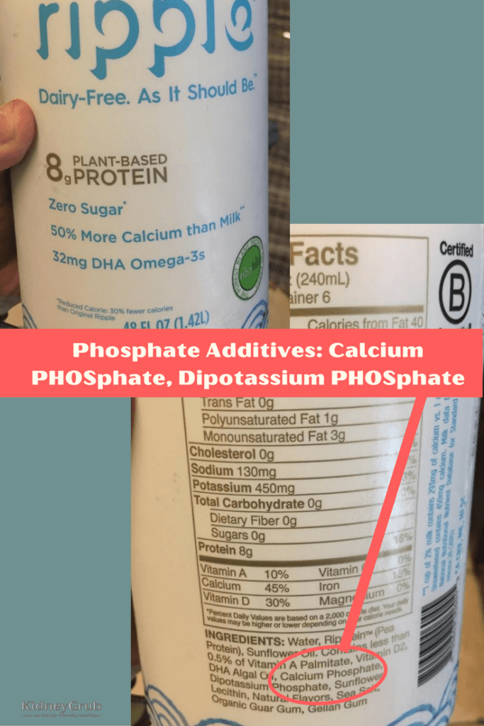 Dairy Free Milk With Phosphate Additive
