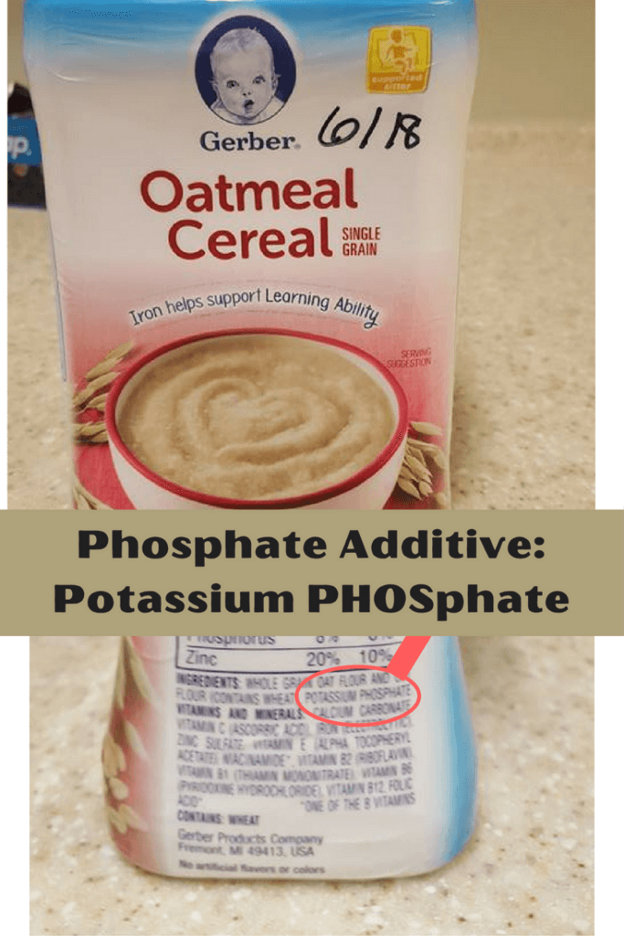 Gerber Oatmeal Cereal With Phosphate Additive