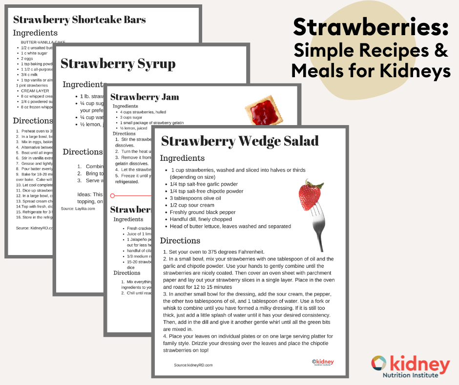 4 recipe images featuring strawberries