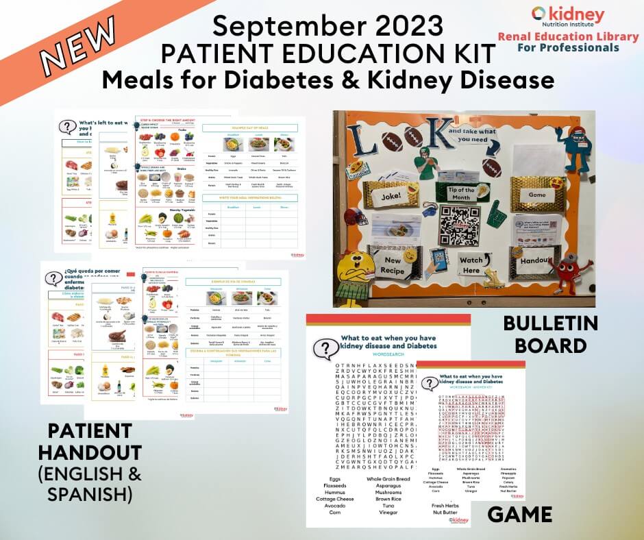 September 2023 patient education kit focusing on diabetes and kidney disease