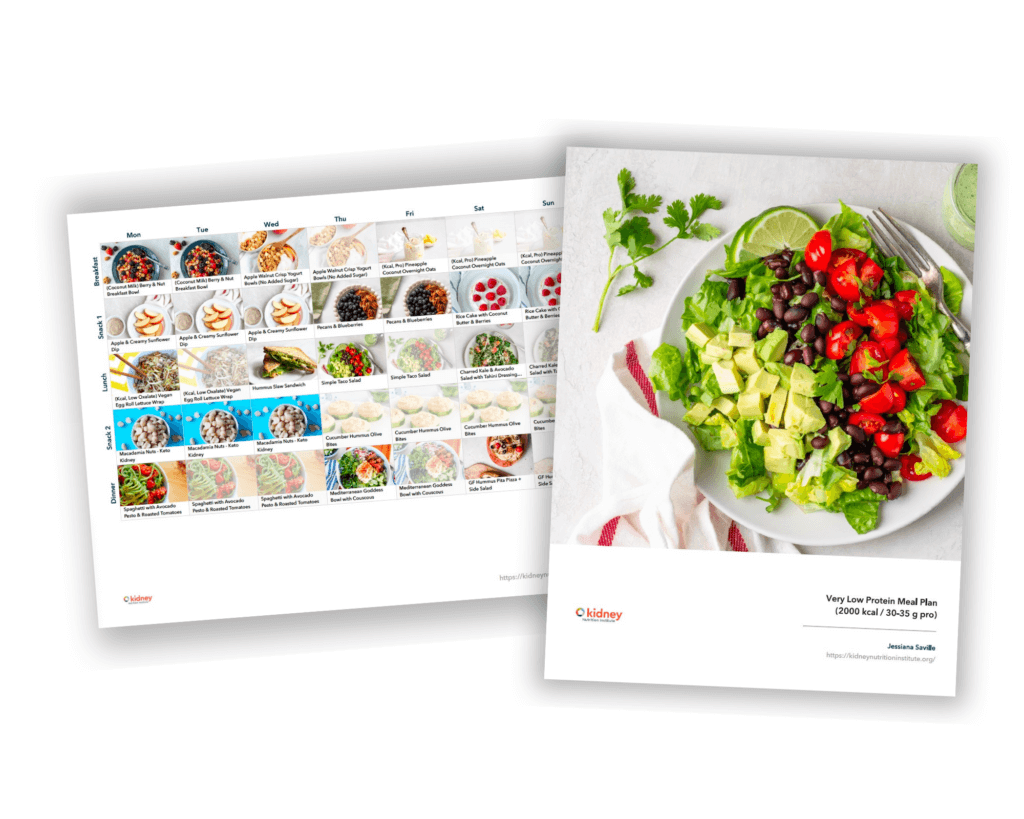 Very Low Protein Meal Plan