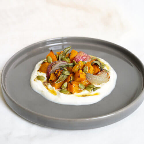 Brown Butter Sage Roasted Winter Squash 45 angle