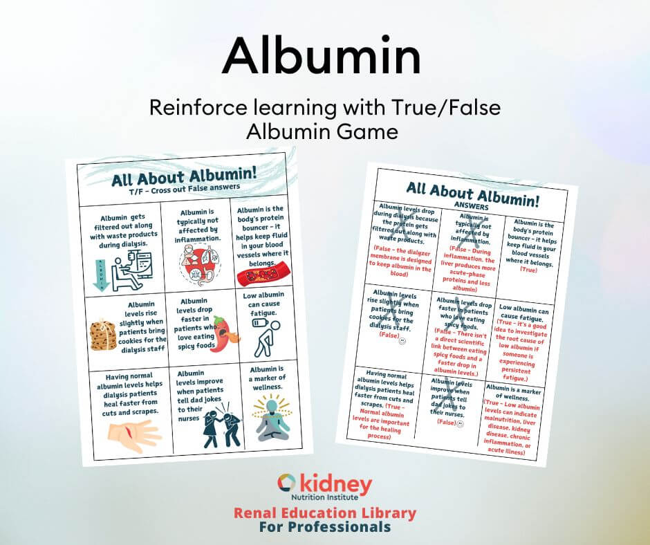 Fb April Low Albumin True or False Game