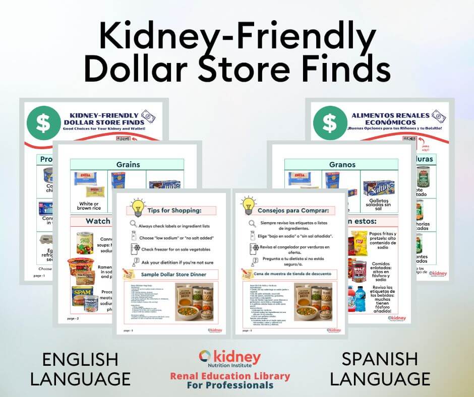 June 2025 PEK Food Insecurity in Dialysis Kidney Friendly Dollar Store Finds Handout