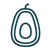 Kni Avocado Icon Blu