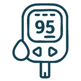 Kni Finger Prick Icon Blu