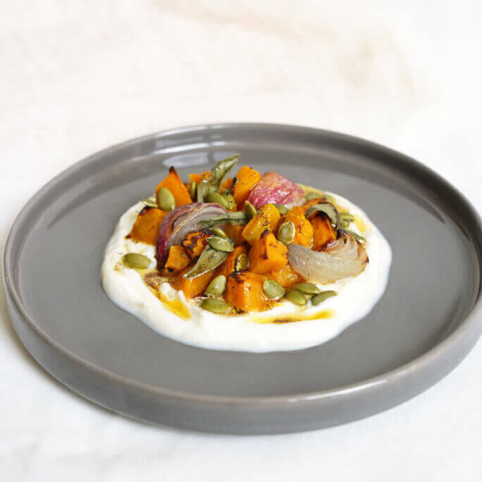 Brown Butter Sage Roasted Winter Squash 45 angle